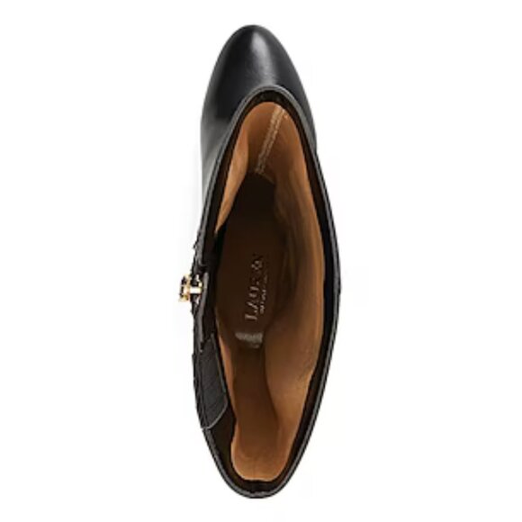 NWB Ralph Lauren Ardington Calfskin Leather Boots Size 6B Black - Picture 3 of 14